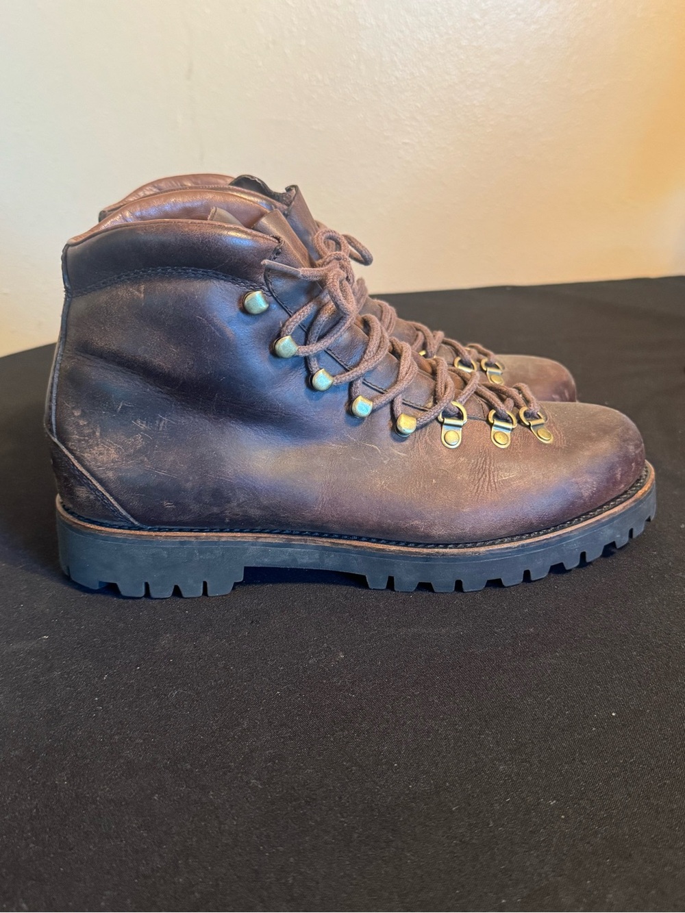 Vintage Rare Polo Ralph Lauren Acworth Oiled Calf Leather Hiking Boots Sz. 9.5